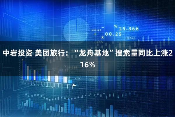中岩投资 美团旅行：“龙舟基地”搜索量同比上涨216%