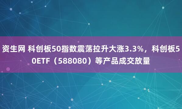 资生网 科创板50指数震荡拉升大涨3.3%，科创板50ETF（588080）等产品成交放量